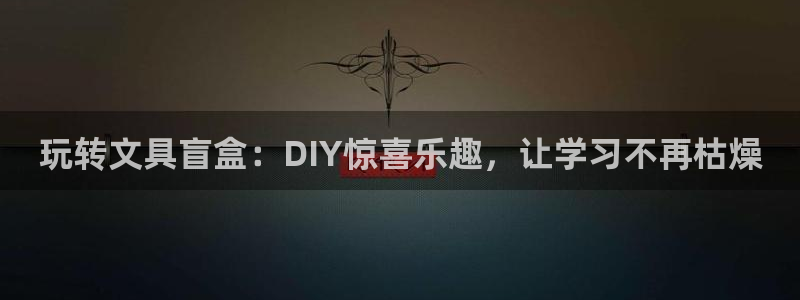 卧龙娱乐官网首页：玩转文具盲盒：DIY惊